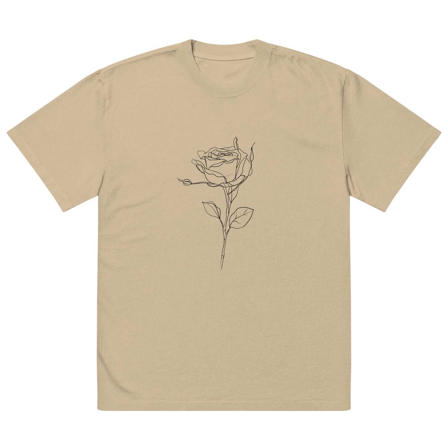 First Rose Oversized faded t-shirt