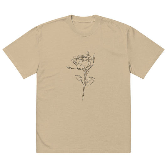 First Rose Oversized faded t-shirt