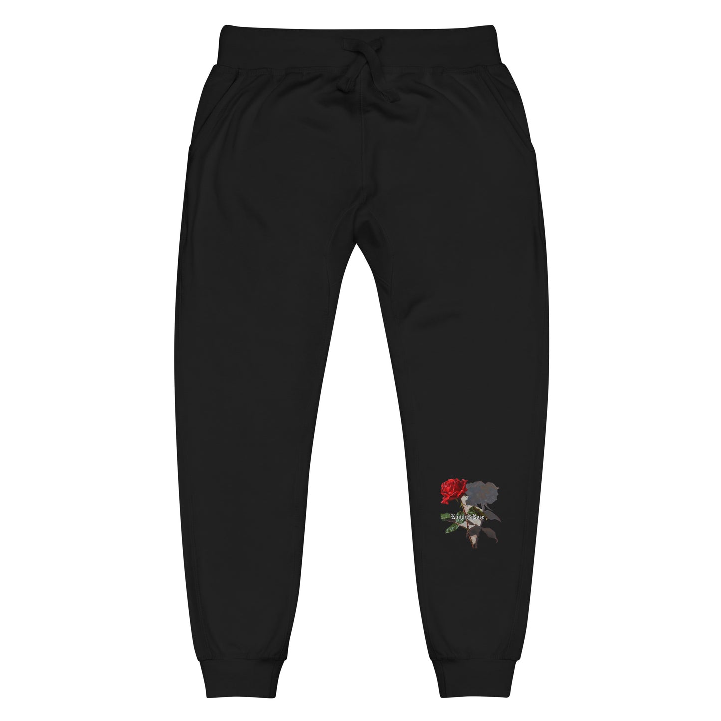 Red rose fleece sweatpants