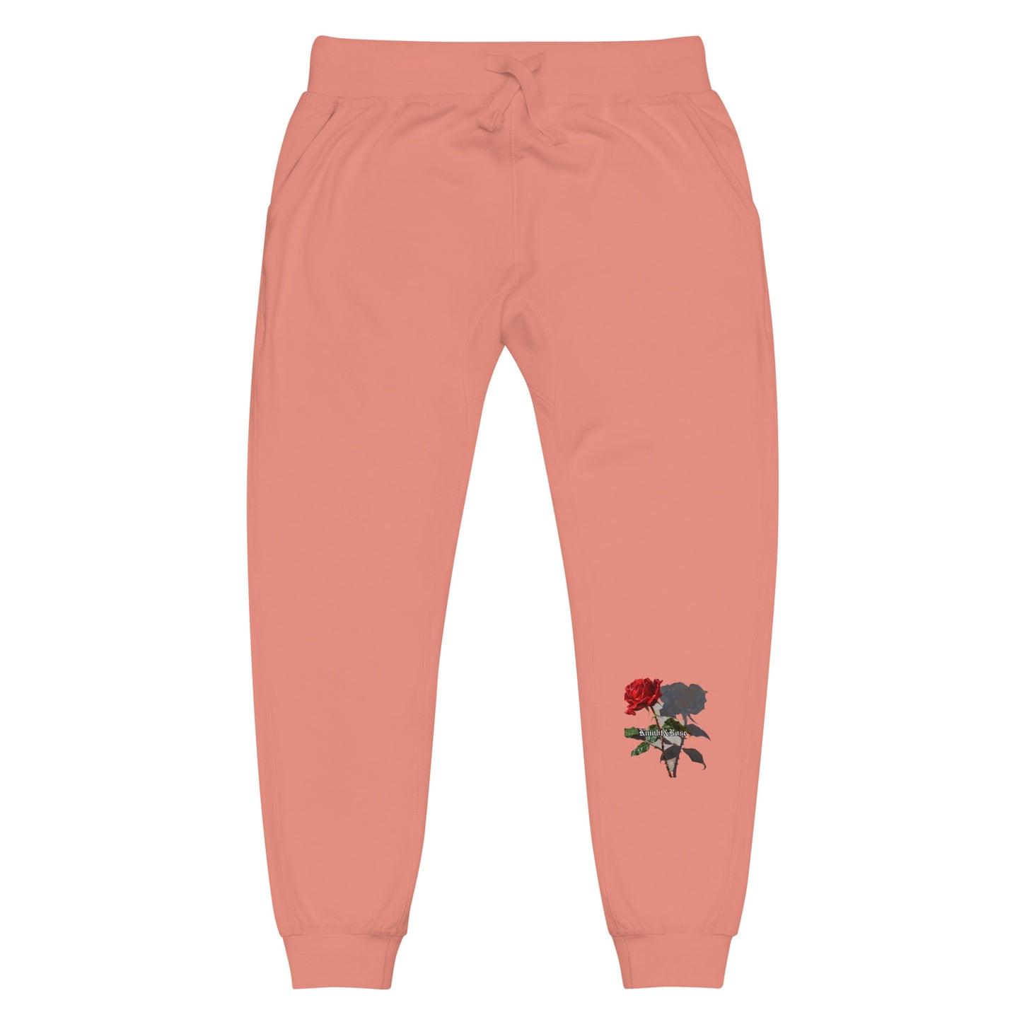 Red rose fleece sweatpants