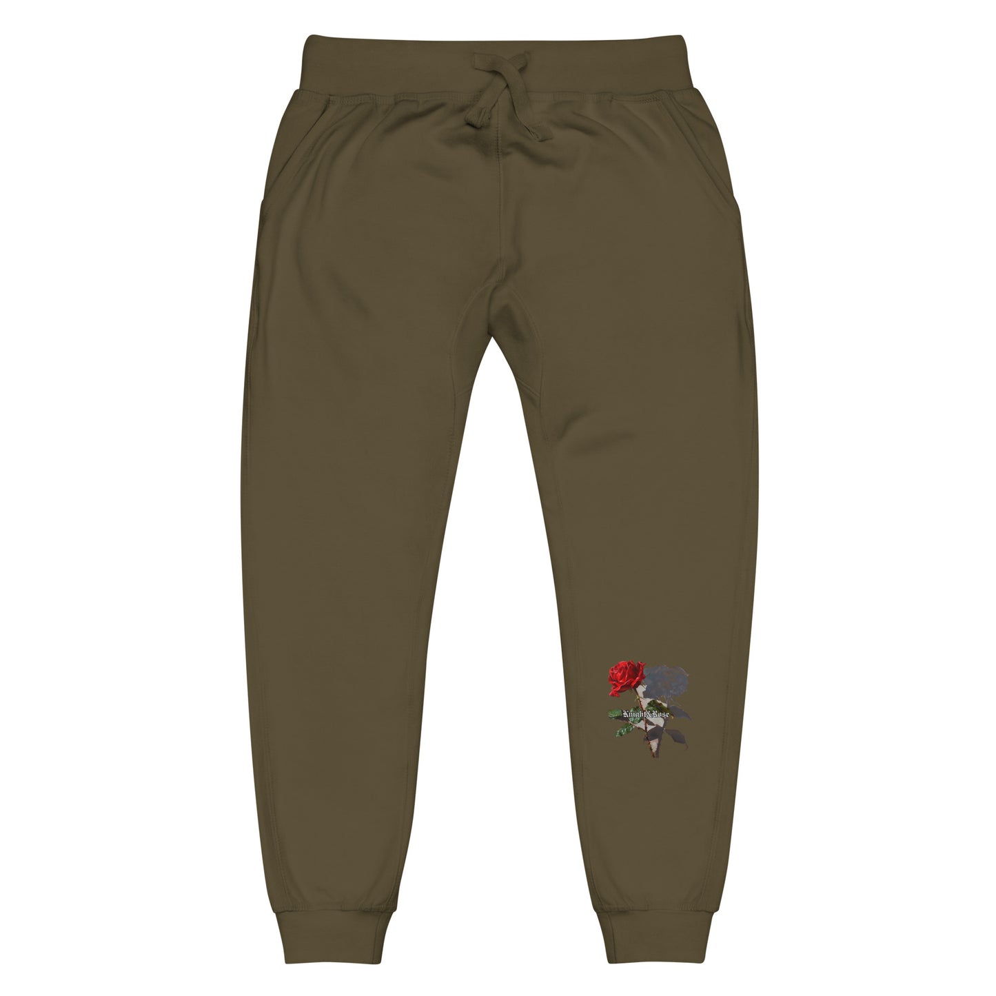 Red rose fleece sweatpants