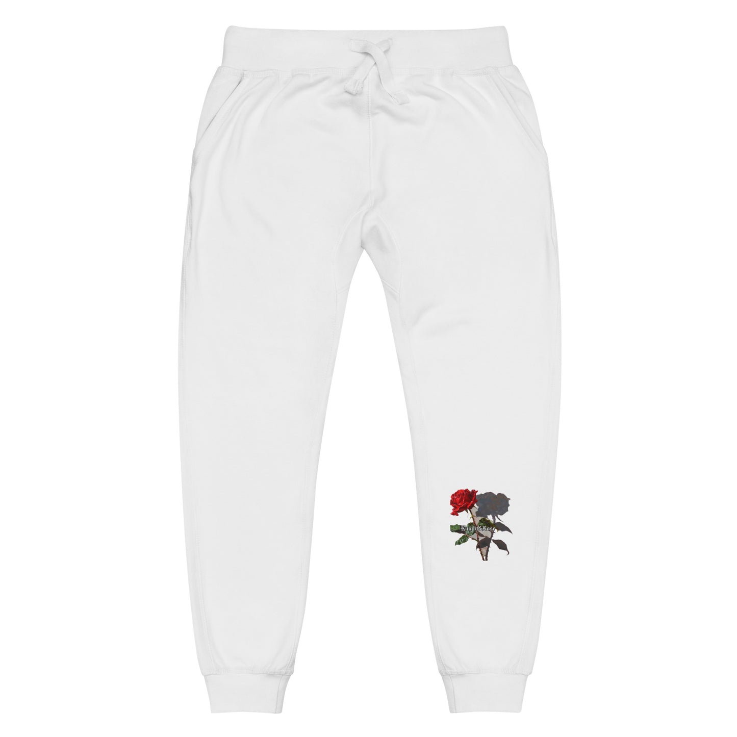 Red rose fleece sweatpants