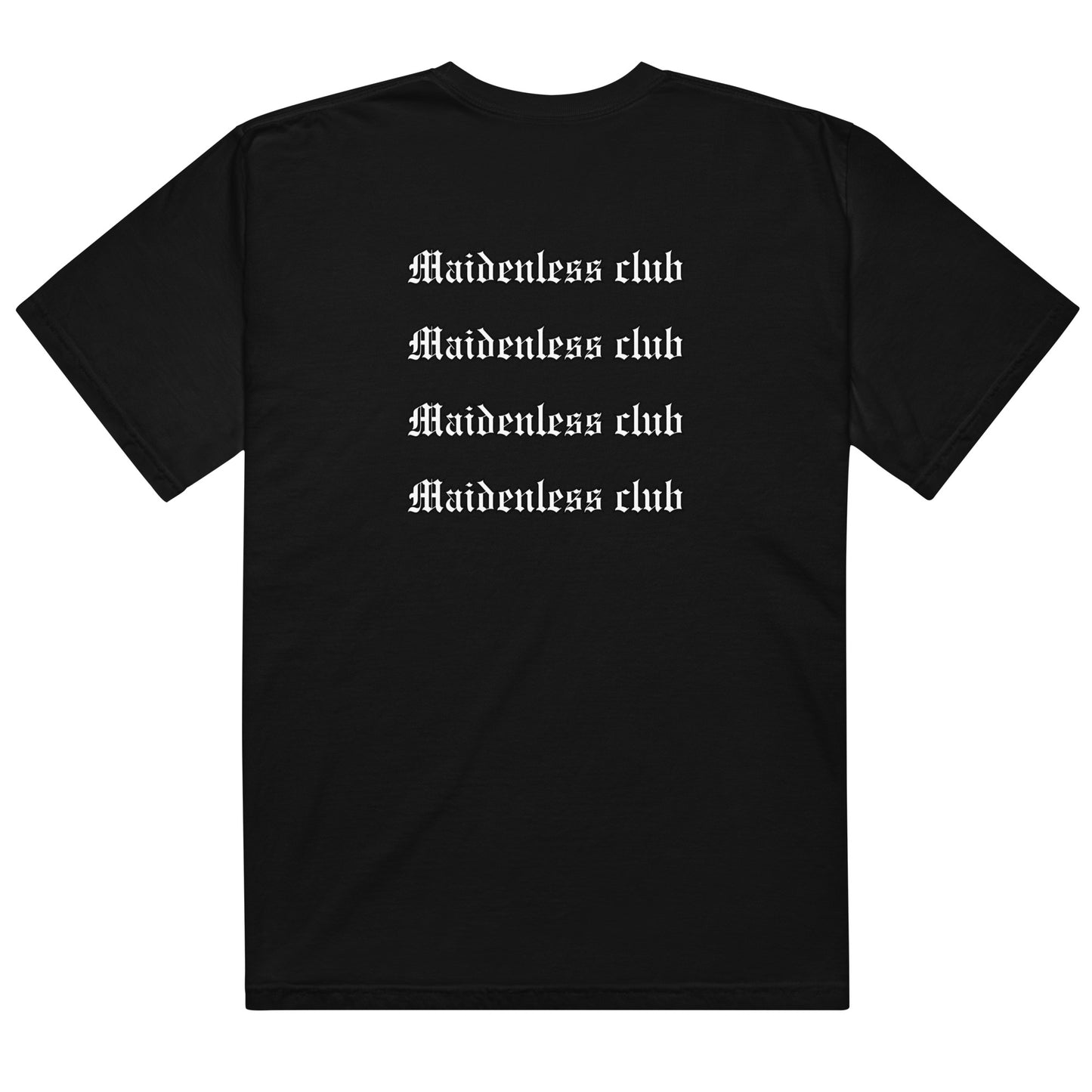 Maidenless Club v2 heavyweight t-shirt